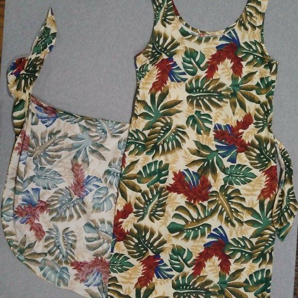 Hilo Hattie Hawaiian Red Ginger Faux Wrap Dress - Picture 3 of 12